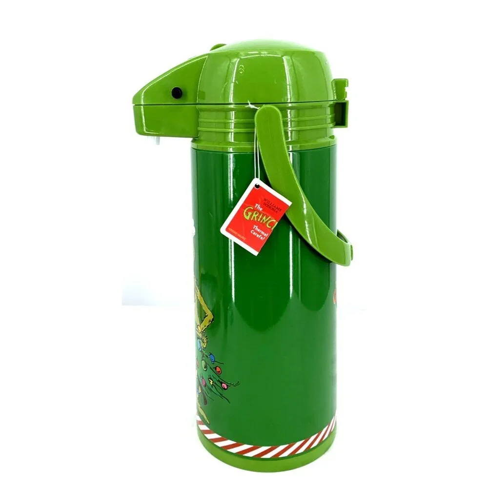 Grinch Insulated Thermal Carafe Pump Williams Sonoma Green NWT